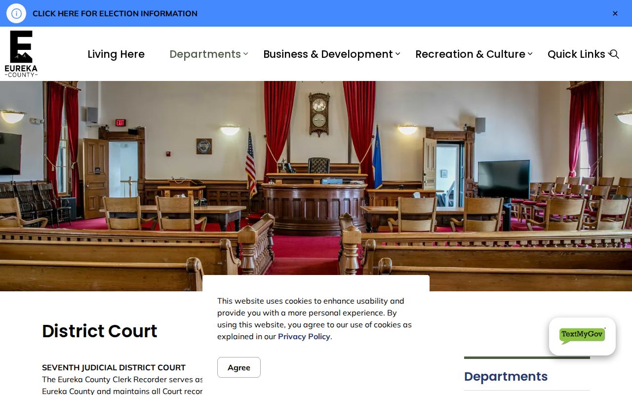Eureka County criminal court cases at the Seventh Judicial District Court